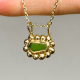 Sea Glass Sun Necklace - Gold Vermeil