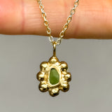 Sea Glass Sun Necklace - Gold Vermeil