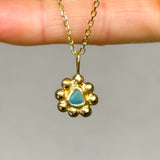 Sea Glass Sun Necklace - Gold Vermeil