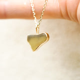 Yellow Sea Glass Necklace - Gold Vermeil