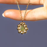 Sea Glass Sun Necklace - Gold Vermeil