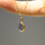 Lilac Sea Glass Necklace - Gold Vermeil