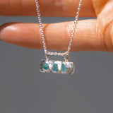 Blue Sea Glass Necklace