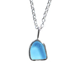 Blue Sea Glass Necklace
