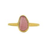 Pink/Purple Sea Glass, Gold Vermeil - Size N