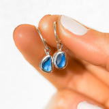 Blue Sea Glass Hoops