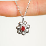 Red Sea Glass Sun Necklace