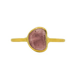Pink/Purple Sea Glass, Gold Vermeil - Size P
