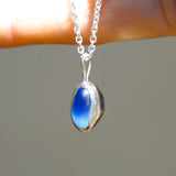 Blue Sea Glass Necklace