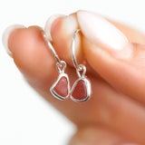 Red Sea Glass Hoops