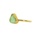 Green Sea Glass, Gold Vermeil - Size L