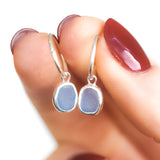 Lilac Sea Glass Hoops