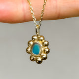 Sea Glass Sun Necklace - Gold Vermeil