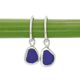 Blue Sea Glass Hoops