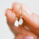 White Sea Glass Hoops