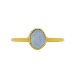 Lilac Sea Glass, Gold Vermeil - Size Q