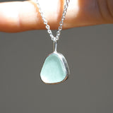 Light Blue Sea Glass Necklace