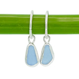 Lilac Sea Glass Hoops