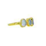 Lilac Sea Glass, Gold Vermeil - Size O