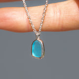 Blue Sea Glass Necklace