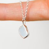 White Sea Glass Necklace