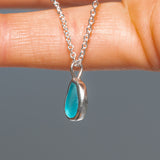 Blue Sea Glass Necklace