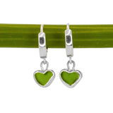 Sea Glass Heart Hoops