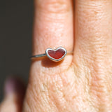 Red Sea Glass Heart - Size T