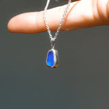 Blue Sea Glass Necklace