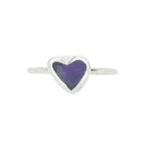 Purple Sea Glass Heart - Size K