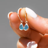 Blue Sea Glass Hoops