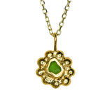 Sea Glass Sun Necklace - Gold Vermeil