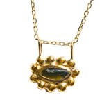 Sea Glass Sun Necklace - Gold Vermeil