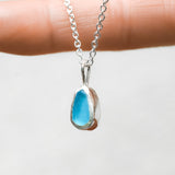 Blue Sea Glass Necklace