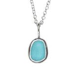 Blue Sea Glass Necklace