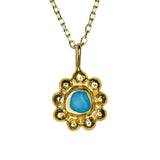 Sea Glass Sun Necklace - Gold Vermeil