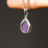 Purple Sea Glass Necklace