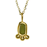 Sea Glass Sun Necklace - Gold Vermeil