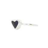 Purple Sea Glass Heart - Size K