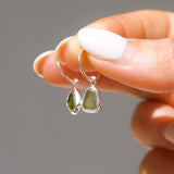 Green Sea Glass Hoops