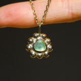 Sea Glass Sun Necklace - Gold Vermeil