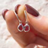 Red Sea Glass Hoops