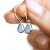 Lilac Sea Glass Hoops