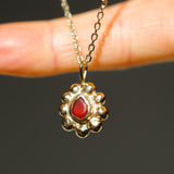 Sea Glass Sun Necklace - Gold Vermeil
