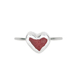 Red Sea Glass Heart - Size R