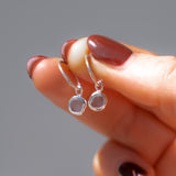 Lilac Sea Glass Hoops