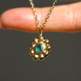 Sea Glass Sun Necklace - Gold Vermeil