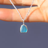 Blue Sea Glass Necklace