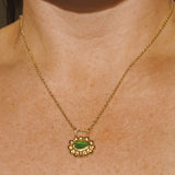 Sea Glass Sun Necklace - Gold Vermeil