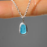 Blue Sea Glass Necklace